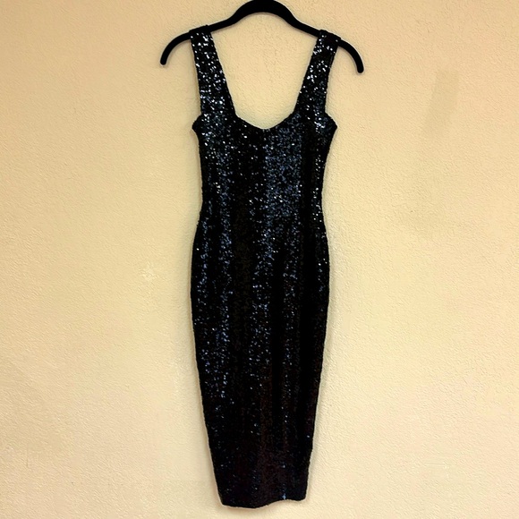 Nookie womans smolder Black Sequin midi Dress size S - Picture 2 of 7